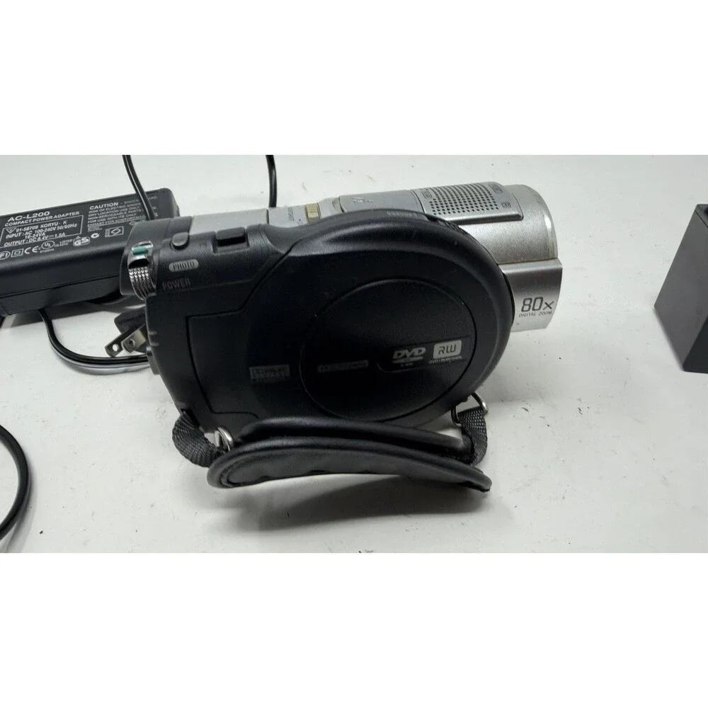 Sony Handycam DCR-DVD408 Carl Zeiss DVD Camcorder Tested Works! +Battery/Charger